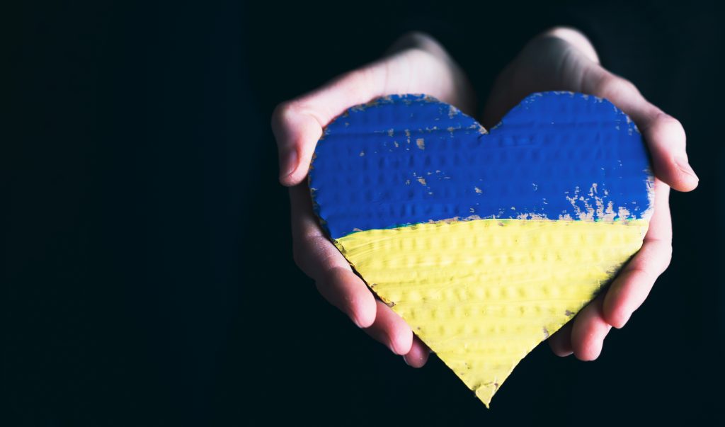 Ukraine Flagge Herz